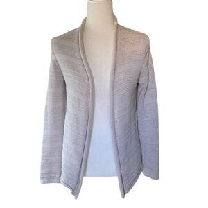 Max Studio Beige Knit Open Front Cardigan Sweater SZ M